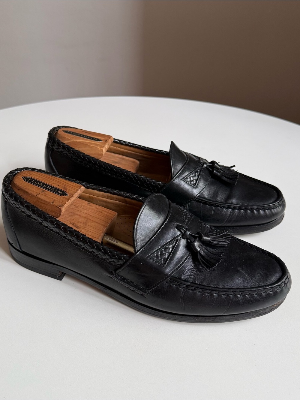 Allen Edmonds Marsfield Made in USA Black Leather Tassel Loafers Size 11.5 E
